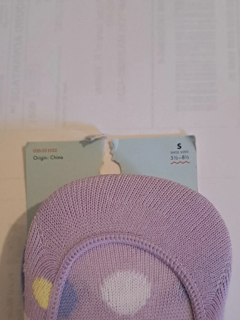 Cat & Jack Pastel Pink, Lavender & White No-Show Liner Socks - 4 Pack